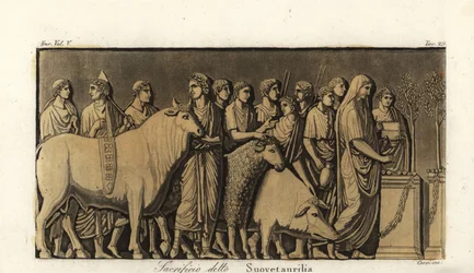 Romeinse suovetaurilia of suovitaurilia offerceremonie