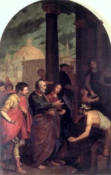 St. Petrus en St. Johannes genezen een kreupele