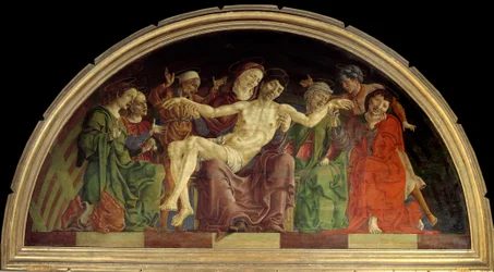 La Pietà. Tempera op hout door Cosimo Tura