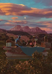 Stralende figuren: Zonsondergangdroom