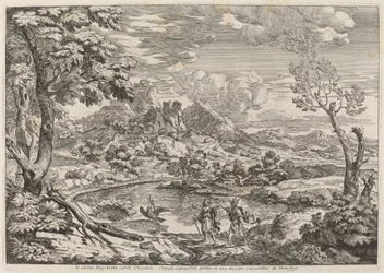 Een man toont Mercurius de adelaar van Jupiter
