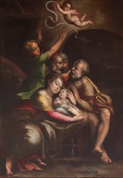 De aanbidding van het Christuskind, midden 16e eeuw