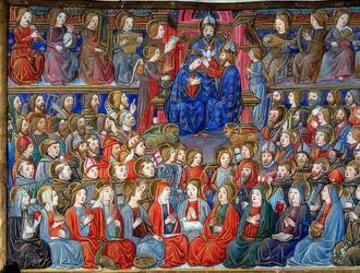 De kroning van Maria (c.151v). 1476