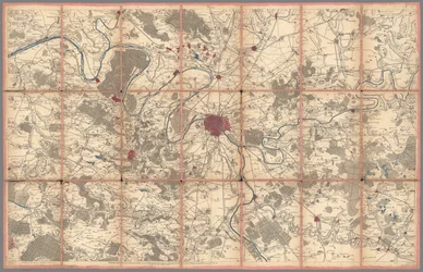 Geometrische kaart van Frankrijk, door Cassini, Parijs (0134002)