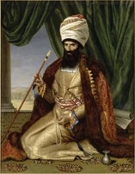 Portret van Asker Khan, Ambassadeur van Perzië, in Parijs in 1808
