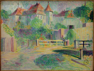 Kasteel Pretzfeld met oude houten brug