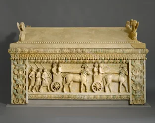 Kalkstenen Sarcofaag: de Amathus Sarcofaag, c.460 v.Chr.