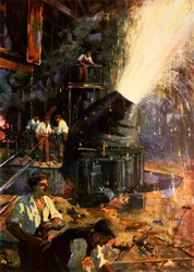 Op volle toeren (kleurenlitho)