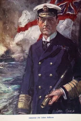 Admiraal Sir John Jellicoe, illustratie uit 