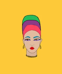 Meisje met hoofddoek (Pen  Photoshop)