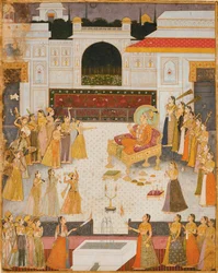 Een avondvoorstelling voor Maharaja Abhai Singh
