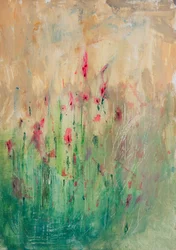 Levendig, bloemig en abstract