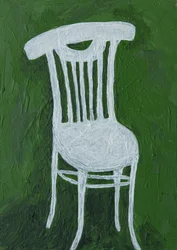 Witte stoel, groen