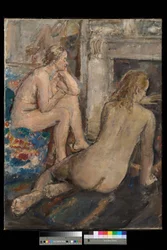 Twee Rustende Modellen, exh. 1939 (olieverf op doek)