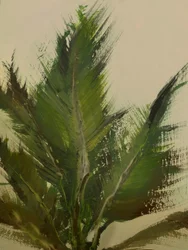 Groene penseelstreken