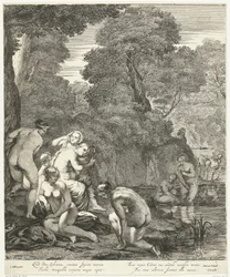 Diana en haar nimfen ontdekt door Actaeon