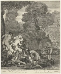 Diana en haar nimfen ontdekt door Actaeon