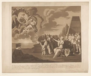Allegorie op het huwelijk (waarschijnlijk) van Frederik Willem III van Pruisen met Louise van Mecklenburg-Strelitz, 1793