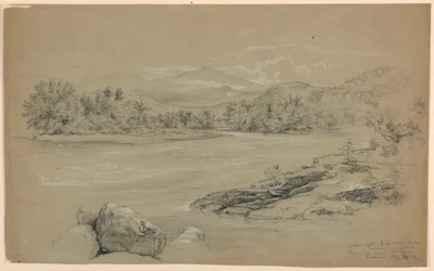 Androscoggin rivier bij Lead Mine Bridge, Gorham, New Hampshire
