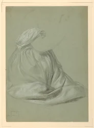 Draperiestudie voor "Een Magdalena"