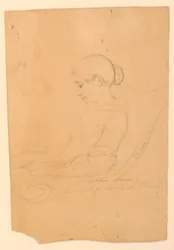 Tekening, Annie A Brush, Zittend in, 22 september 1841