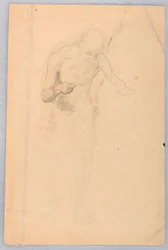 Tekening, Staande man met baard, 1852