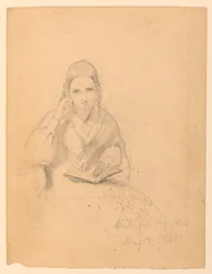 Tekening, Miss Elliot Zittend, 15 mei 1841