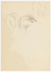 Tekening, Schets voor een portret van Bella Worsham, 1878