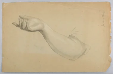 Tekening, Studie voor "Een les in liefdadigheid", 1850