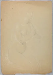 Tekening, Studie voor "Een Magdalena", F, 1852