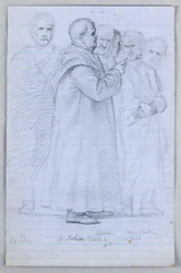 Tekening, Studie voor "Wetenschappelijke Groep", 1858