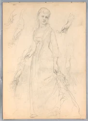 Tekening, Studie voor "Titiaan Tonen, 1872