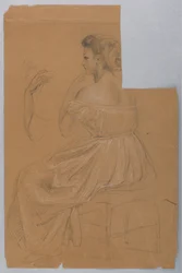 Tekening, Studie voor "Titiaan Tonen, 1872