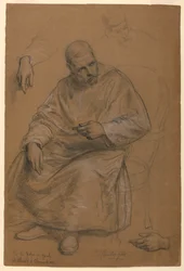 Tekening, Studie voor "Titiaan Tonen, 1872