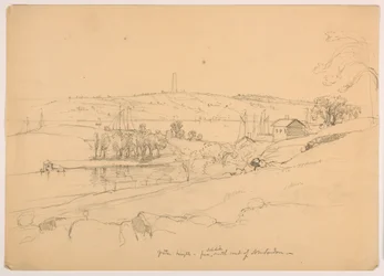 Groton Heights vanaf Heuvel ten Noordoosten van New London