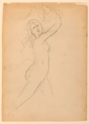 Schets voor een Bacchante