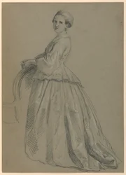 Studie van Sophia Chew voor "Het Republikeinse Hof" (Lady Washington