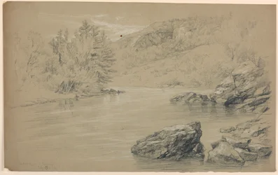 De Androscoggin-rivier bij Gorham, New Hampshire