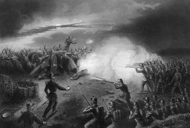 Aanval en terugslag van de Russen vóór Sebastopol, Krimoorlog, 1857
