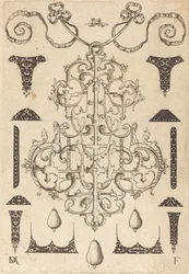 Grote hanger, omgeven door twaalf kleine studs