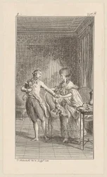 Beatrice schenkt de kleine Caesar aan de schildknaap