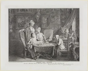 Kabinet van een schilder. Het familieblad van de kunstenaar.