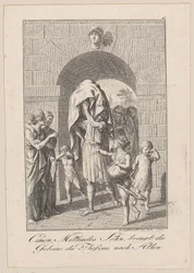 Cimon, zoon van Miltiades, brengt de beenderen van Theseus naar Athene, blad 6 bij Beckers "Theseus"