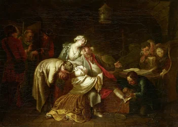 Het afscheid van Jean Calas van zijn familie