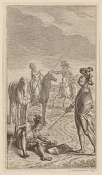 Ontvoering, of ridder Karl von Eichenhorst en juffrouw Gertrude von Hochburg, blad uit de eerste uitgave van "Gedichten van Gottfried August Bürger"