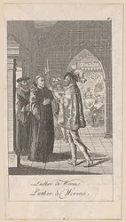 Luther in Worms, plaat 11 uit de reeks ‘Oude, middeleeuwse en moderne geschiedenis’