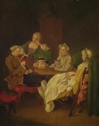 Gezelschap aan tafel