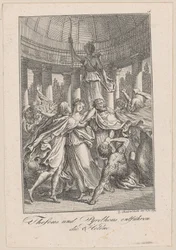 Theseus en Pirithoüs ontvoeren Helena, plaat 5 bij Beckers "Theseus"