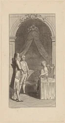 Kopergravure bij het essay „Romans van buitenlanders“