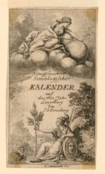 Titelpagina voor "Königl: Grosbrit [anische] Genealogischer Kalender auf das 1781 Jahr Lauenberg bey J.G. Berenberg"